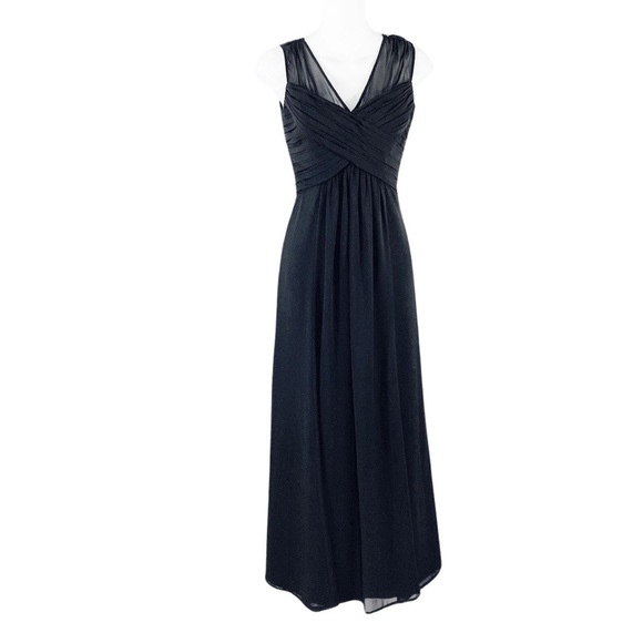 Lauren Ralph Lauren Dresses & Skirts - Lauren Ralph Lauren Black Pleated Maxi Gown Dress 0
